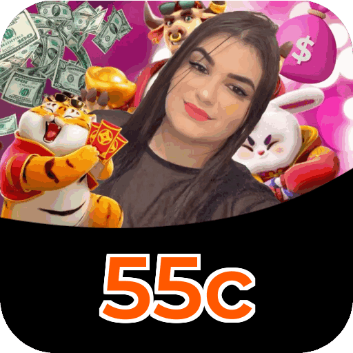 Interface do aplicativo 55c mostrando jogos disponíveis no iOS e Android